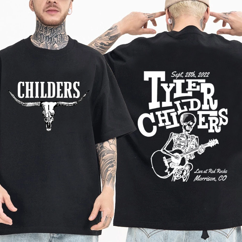 Tyler Childers T Shirts Man Woman Harajuku O Neck Short Sleeve Western Country Music Shirts Fans - Tyler Childers Shop